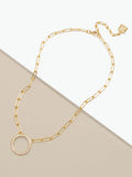 Circular Pavé Pendant Collar Necklace