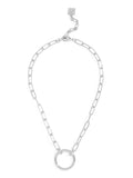 Circle Charm Link Collar Necklace