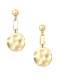 Link And Medallion Drop Earring