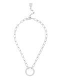 Circle Charm Link Collar Necklace