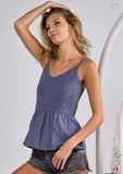 Solid Smocking Tank