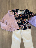 FLUTTER SLEEVE SCOOP NECK TOP
