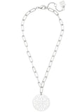 Emblem Pendant And Chain Collar Necklace
