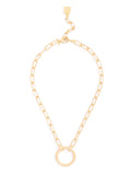 Circle Charm Link Collar Necklace