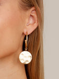 Medallion Charm Hoop Earring