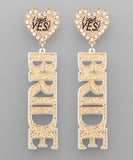 Bride Acrylic Earrings