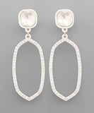 Rhinestone Post Earrings