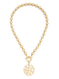 Medallion And Toggle Pendant Necklace