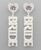 Bride Acrylic Earrings