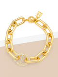 Pavé Mariner Link Charm Bracelet