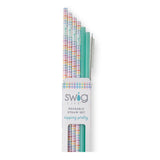 Pretty In Plaid + Mint Reusable Straw Set
