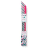 Party Animal/Pink Reusable Straw Set